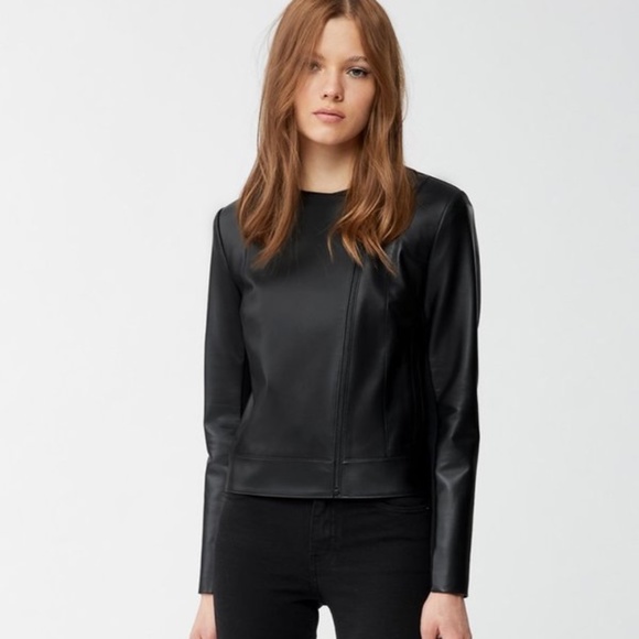 NWT MACKAGE Cali Leather Jacket Black L - Picture 1 of 7